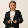 MILA veste col châle noir