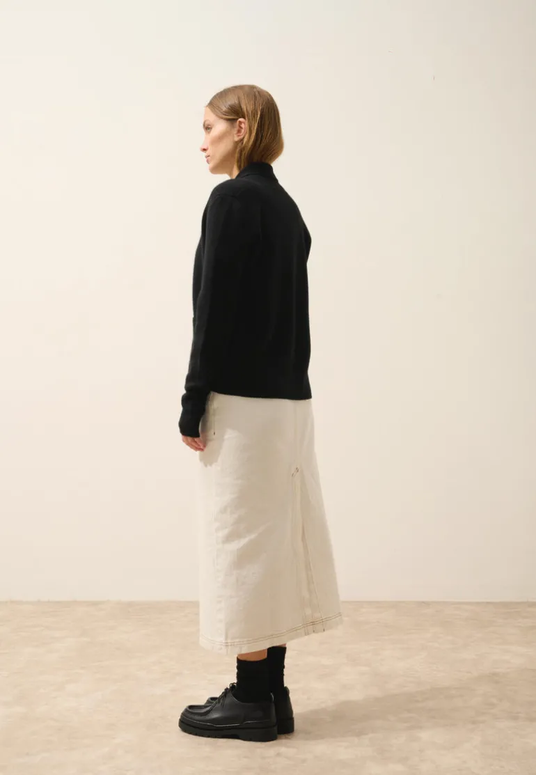 MILA veste col châle noir