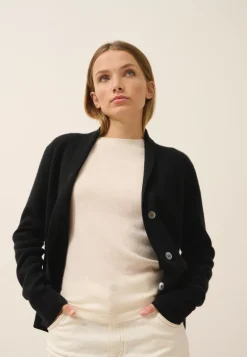 MILA veste col châle noir