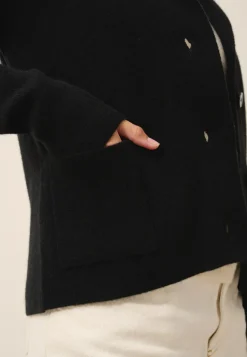 MILA veste col châle noir