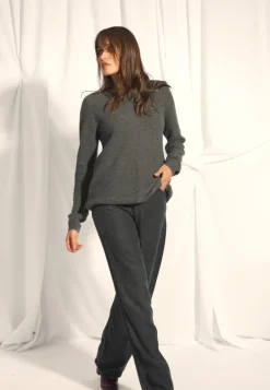 NETHY pull col bateau anthracite chiné