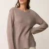 NETHY pull col bateau caribou chiné