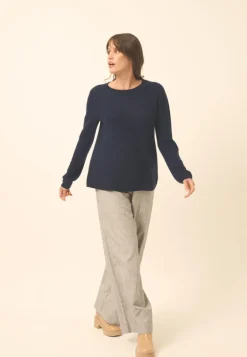 NETHY pull col bateau navy