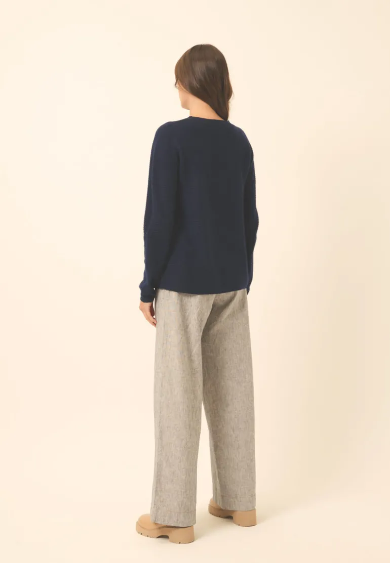 NETHY pull col bateau navy