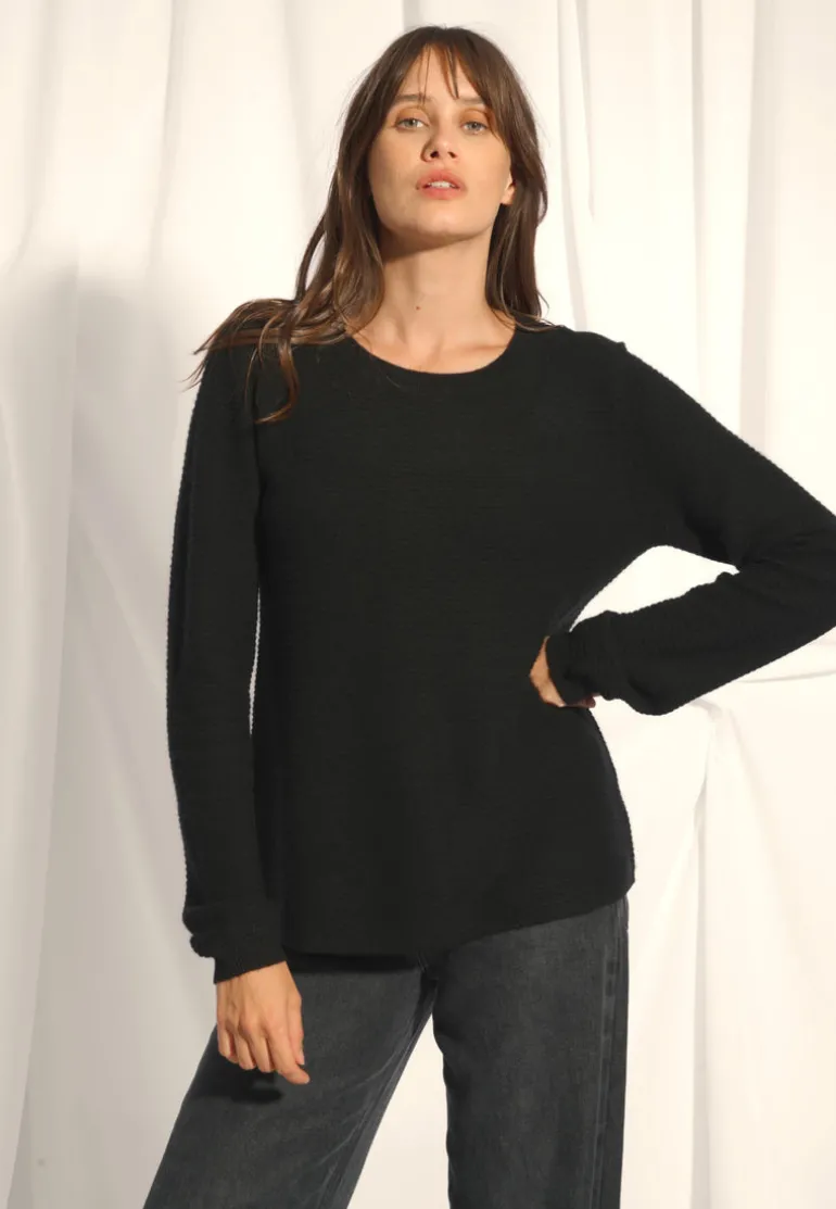 NETHY pull col bateau noir