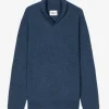 NINA pull col châle ocean chiné