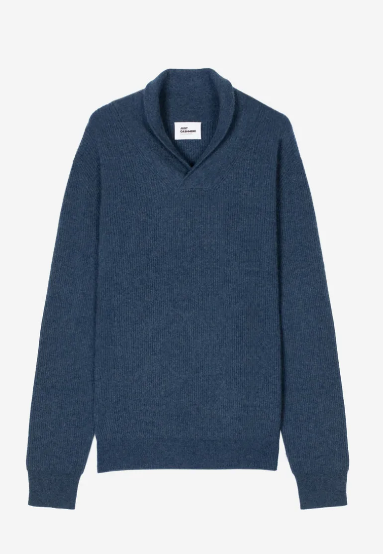 NINA pull col châle ocean chiné