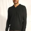 NOAH pull col polo ouvert noir