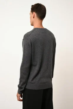 NOE pull col rond anthracite chiné