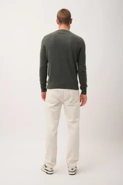 NOE pull col rond kaki chiné