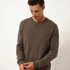 NOE pull col rond taupe chiné