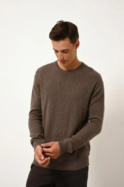 NOE pull col rond taupe chiné