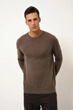 NOE pull col rond taupe chiné