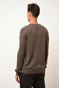 NOE pull col rond taupe chiné