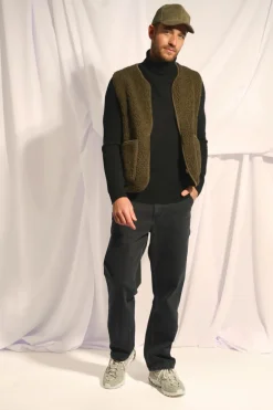 NOI pull col roulé noir