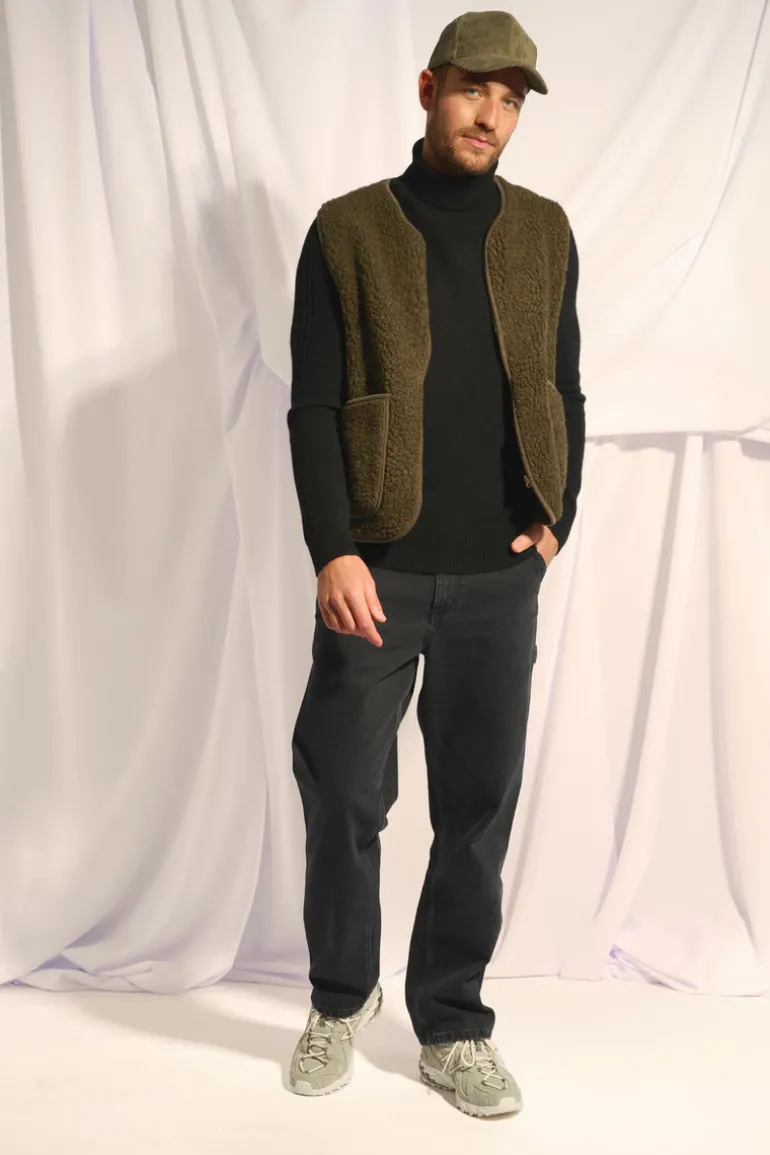 NOI pull col roulé noir