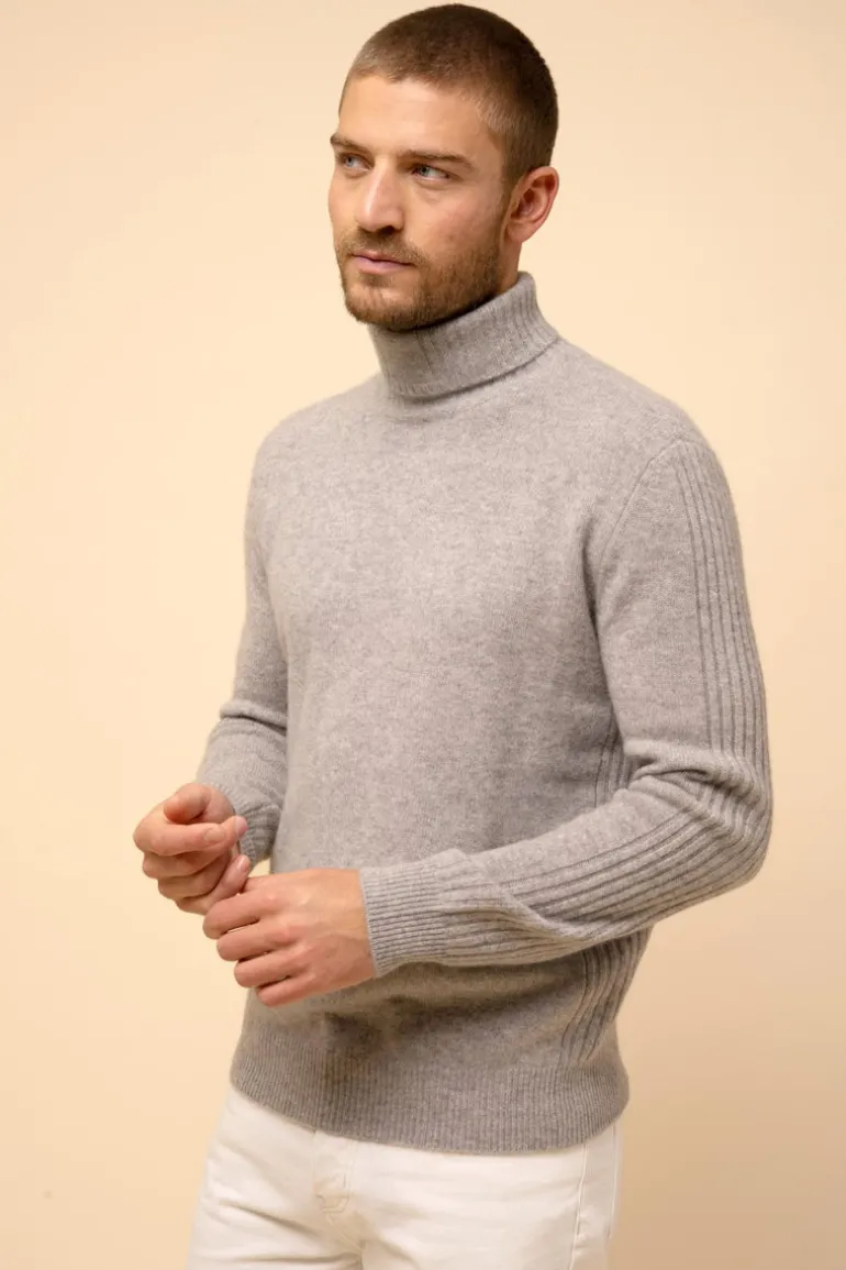 NOI pull col roulé nuage chiné