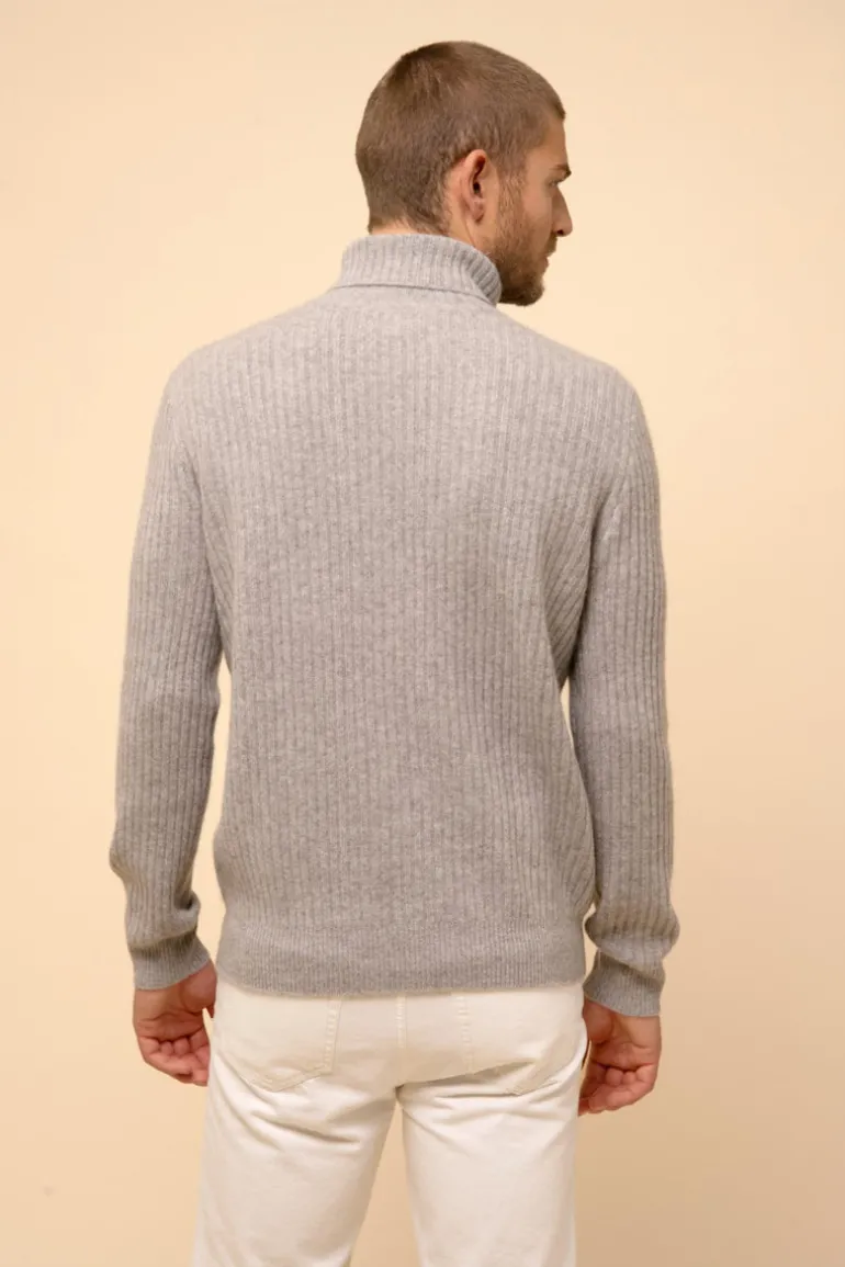 NOI pull col roulé nuage chiné