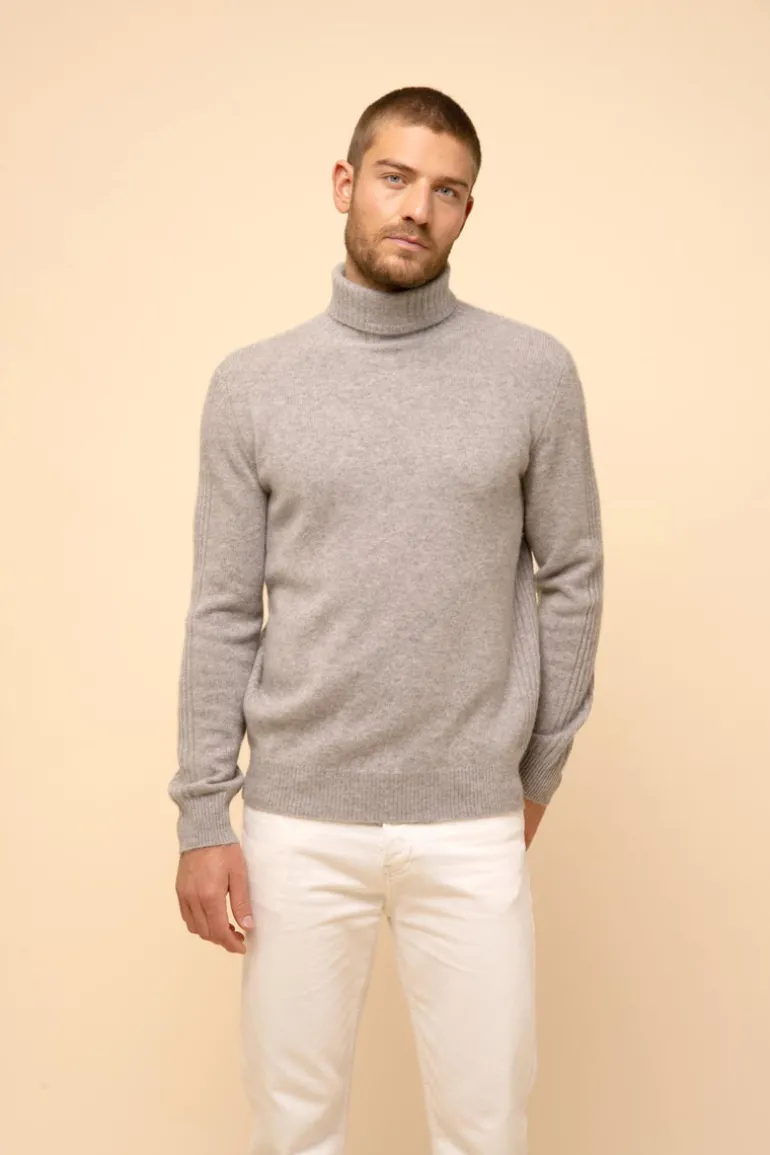 NOI pull col roulé nuage chiné