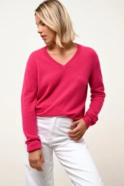 NORA pull col v fuchsia