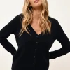 NORMA cardigan col v navy