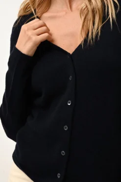 NORMA cardigan col v navy