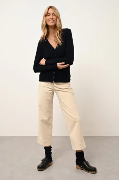 NORMA cardigan col v navy