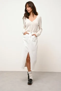 NORMA cardigan col v neige