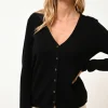 NORMA cardigan col v noir