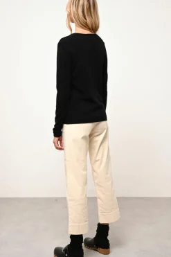 NORMA cardigan col v noir