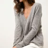 NORMA cardigan col v nuage chiné
