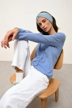 NORMA cardigan col v sky