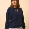 NOTY pull col lavallière navy