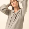 NOTY pull col lavallière nuage chiné