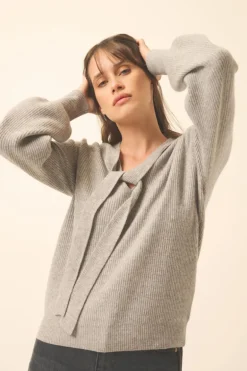 NOTY pull col lavallière nuage chiné