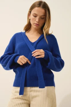 NOTY pull col lavallière outremer