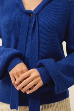 NOTY pull col lavallière outremer