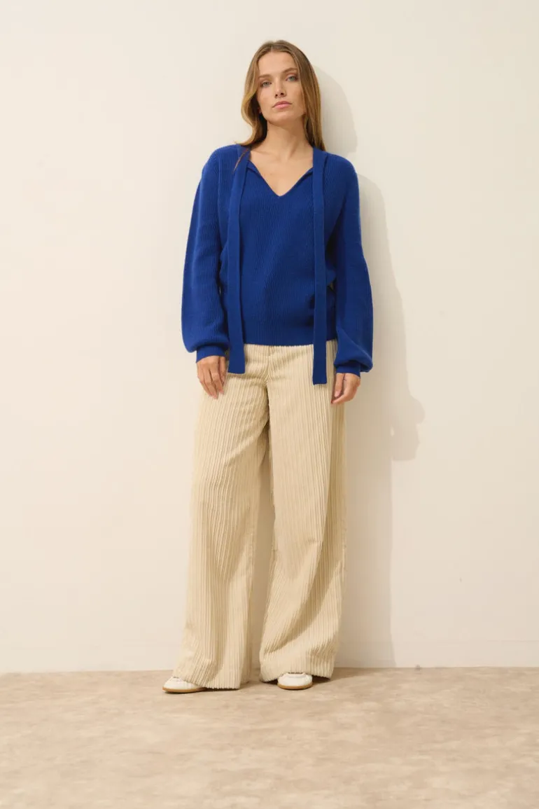 NOTY pull col lavallière outremer