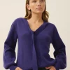 NOTY pull col lavallière purple