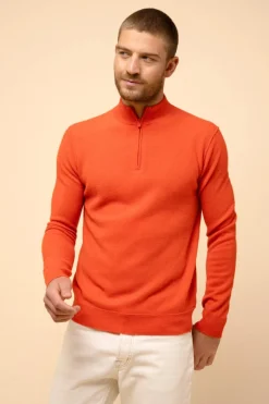 NOUR pull col camionneur orange