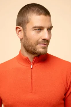 NOUR pull col camionneur orange
