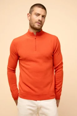 NOUR pull col camionneur orange