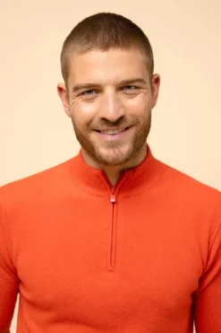 NOUR pull col camionneur orange