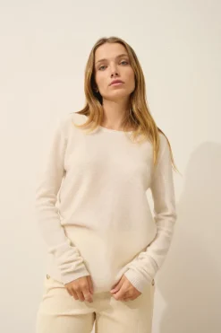 OLENA pull col rond ivoire
