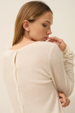 OLENA pull col rond ivoire