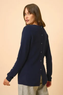OLENA pull col rond navy
