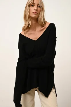 OPAL pull col v noir