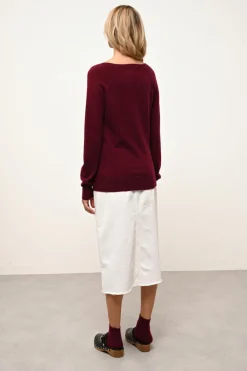 PHOEBE pull col v bordeaux