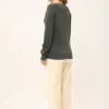 PHOEBE pull col v kaki chiné