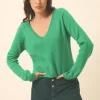 PHOEBE pull col v menthe